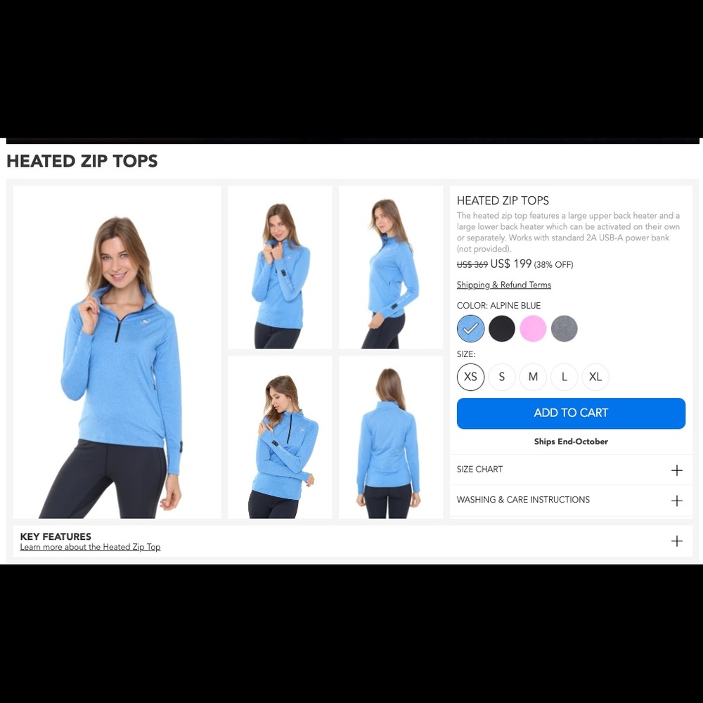 NWT Heated Polar Seal Top, USB powered